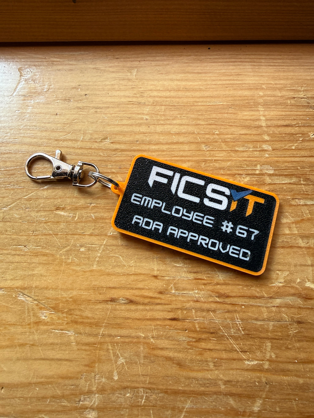 Satisfactory Inspired Employee Keychain