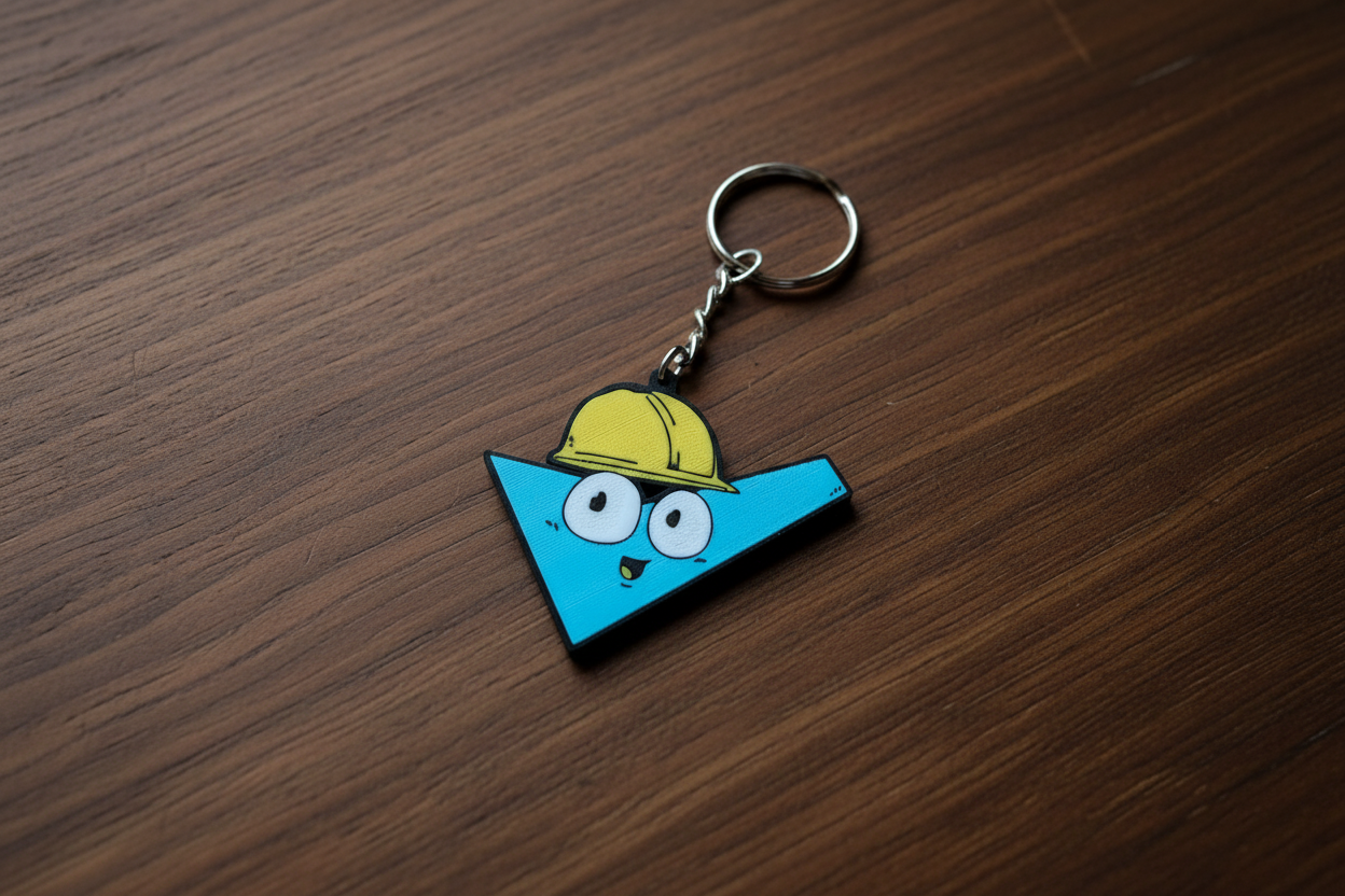 FICSIT Checkmark Keychain Lighter Walnut