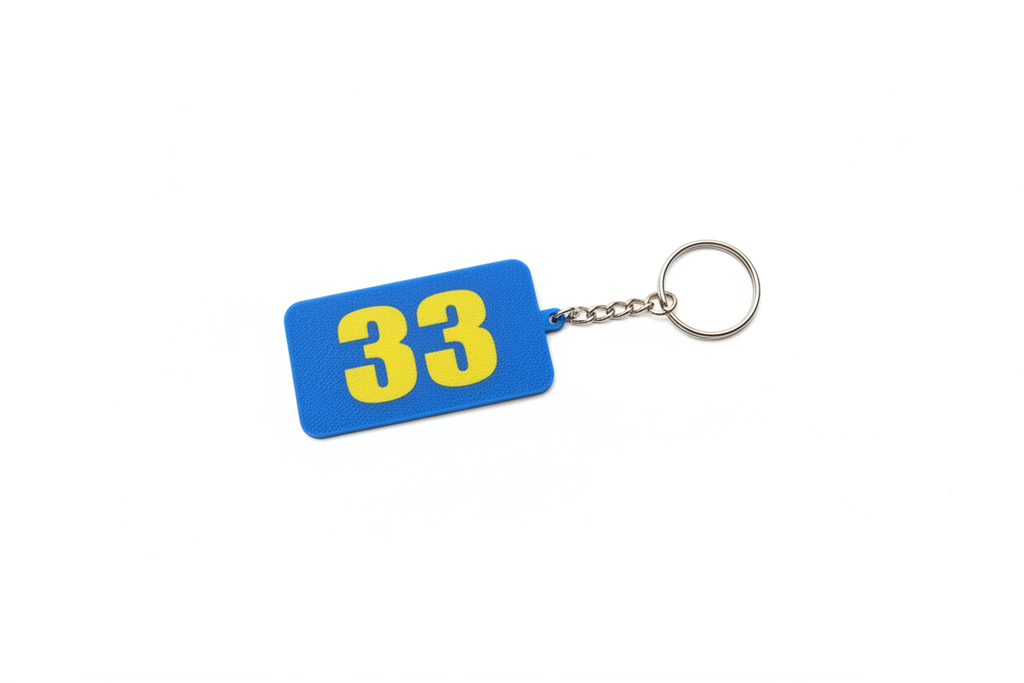 Vault 33 Keychain Clean White