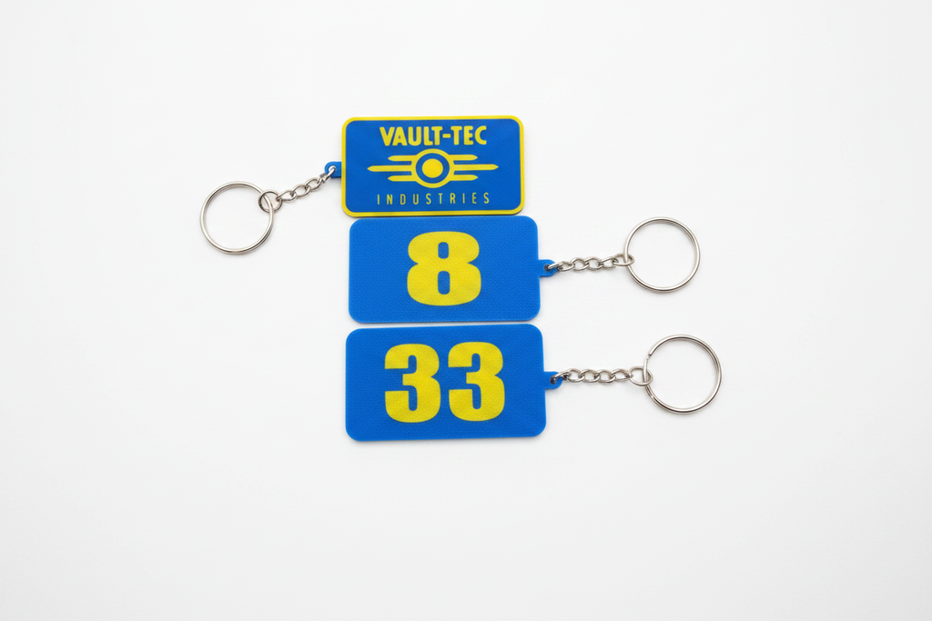 Vault-Tec Mixed Keychains Clean White