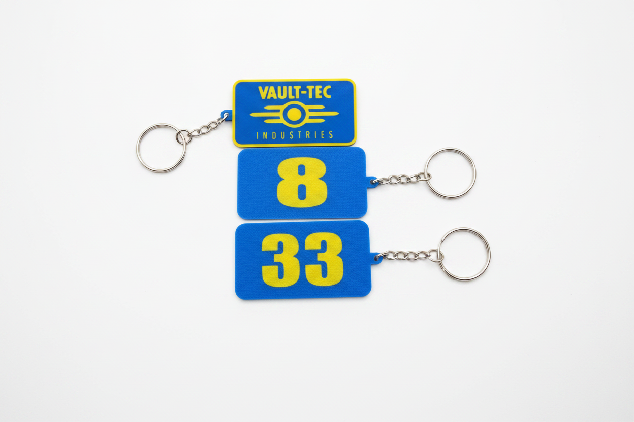 Vault-Tec Mixed Keychains Clean White